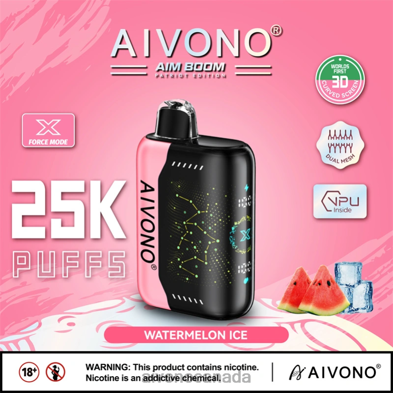 Aivono AIM BOOM 25000 Watermelon Ice RBX2X353 - Aivono Vape