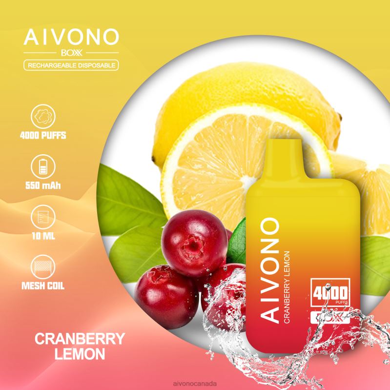 Aivono AIM BOXX 4000 Cranberry Lemon RBX2X218 - Aivono Vape Review