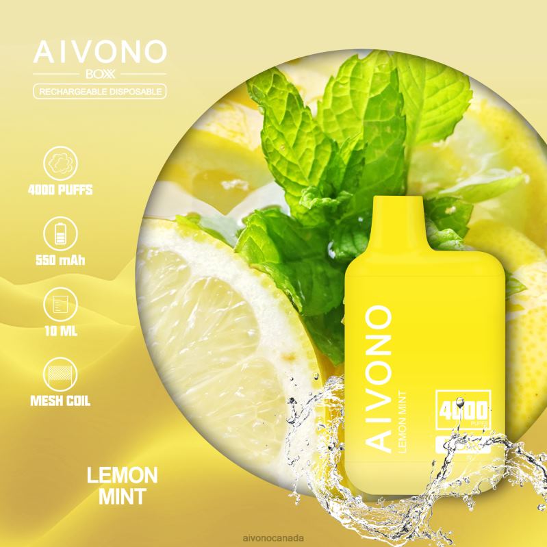 Aivono AIM BOXX 4000 Lemon Mint RBX2X230 - Aivono Vape Review