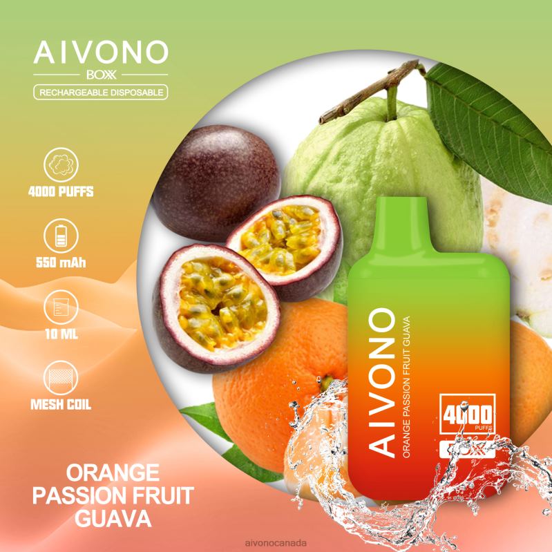 Aivono AIM BOXX 4000 Orange Passionfruit Guava RBX2X212 - Aivono Canada
