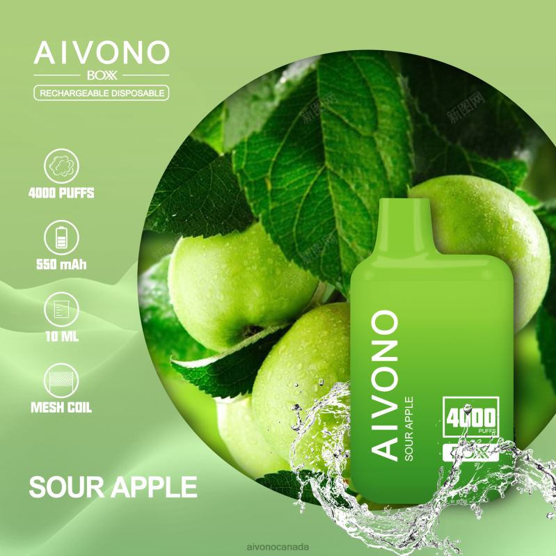 Aivono AIM BOXX 4000 Sour Apple RBX2X220 - Aivono Canada