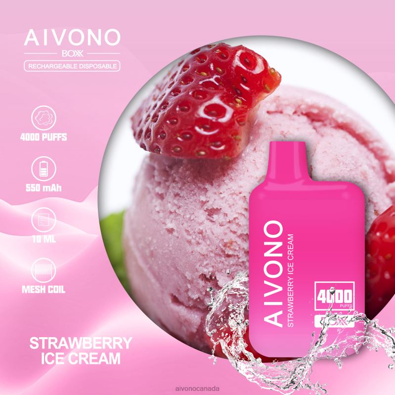 Aivono AIM BOXX 4000 Strawberry Ice Cream RBX2X221 - Aivono Vape