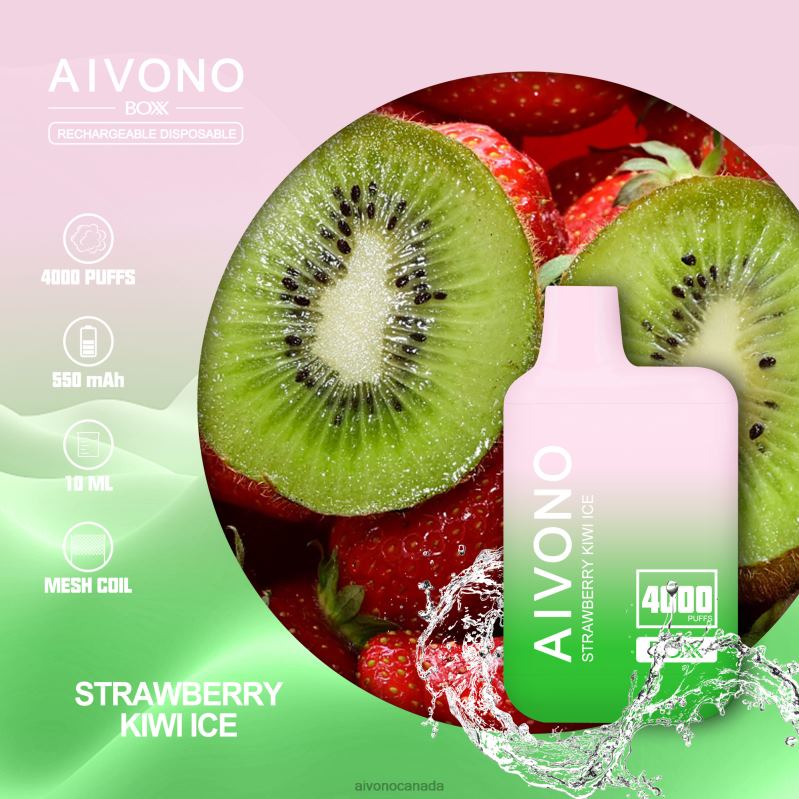 Aivono AIM BOXX 4000 Strawberry Kiwi Ice RBX2X229 - Aivono Vape