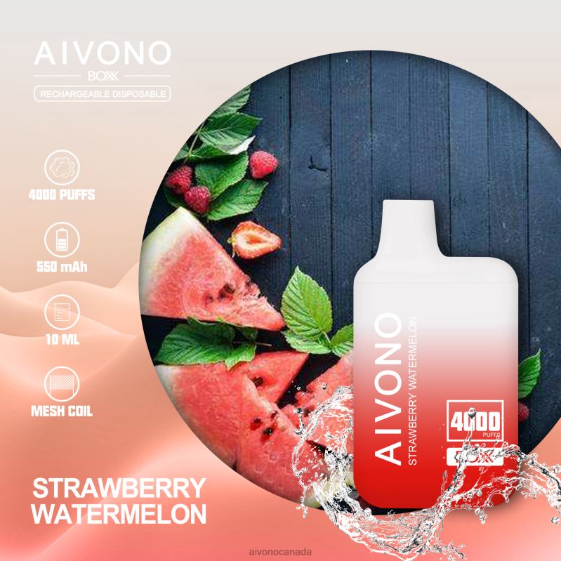 Aivono AIM BOXX 4000 Strawberry Watermelon RBX2X214 - Aivono Vape Review