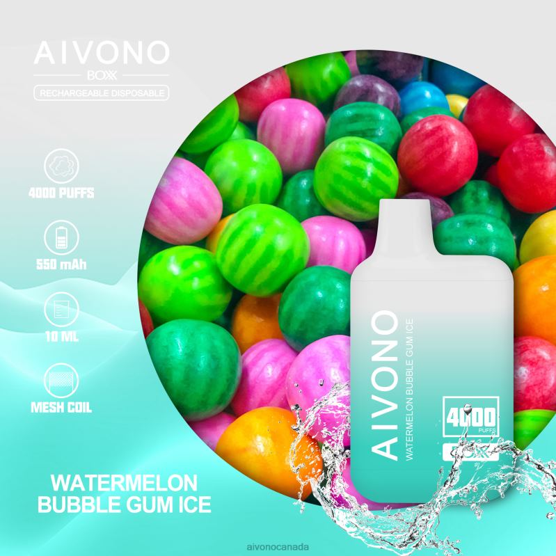 Aivono AIM BOXX 4000 Watermelon Bubble Gum Ice RBX2X227 - Aivono Vape Canada