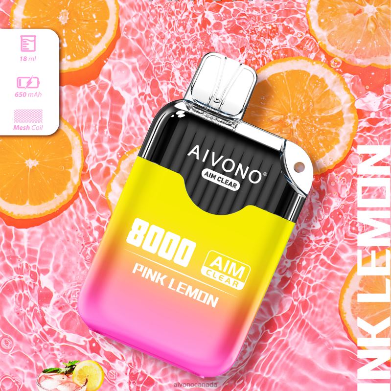 Aivono AIM CLEAR 8000 Pink Lemon RBX2X211 - Aivono Vape Canada