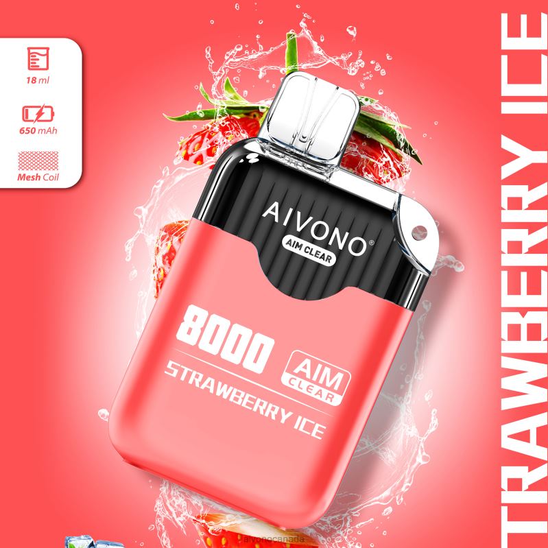 Aivono AIM CLEAR 8000 Strawberry Ice RBX2X205 - Aivono Vape