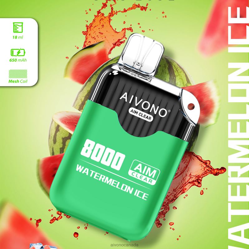 Aivono AIM CLEAR 8000 Watermelon Ice RBX2X204 - Aivono Canada