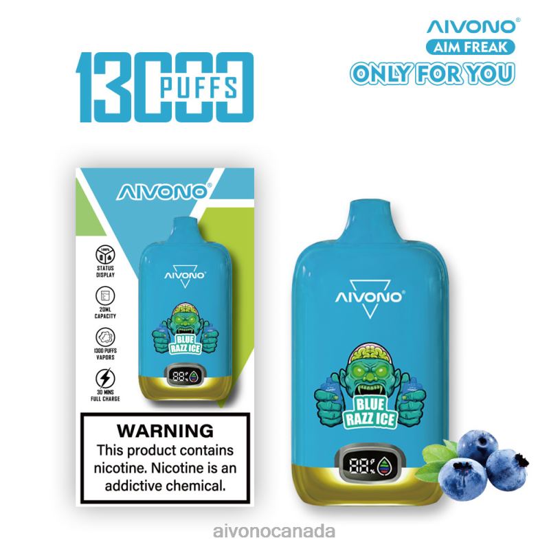 Aivono AIM FREAK 13000 Blue Razz Ice RBX2X242 - Aivono Vape Review