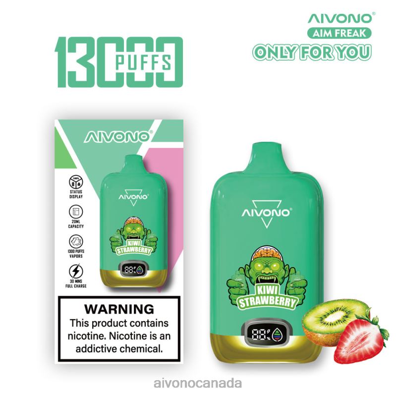 Aivono AIM FREAK 13000 Kiwi Strawberry RBX2X246 - Aivono Vape Review