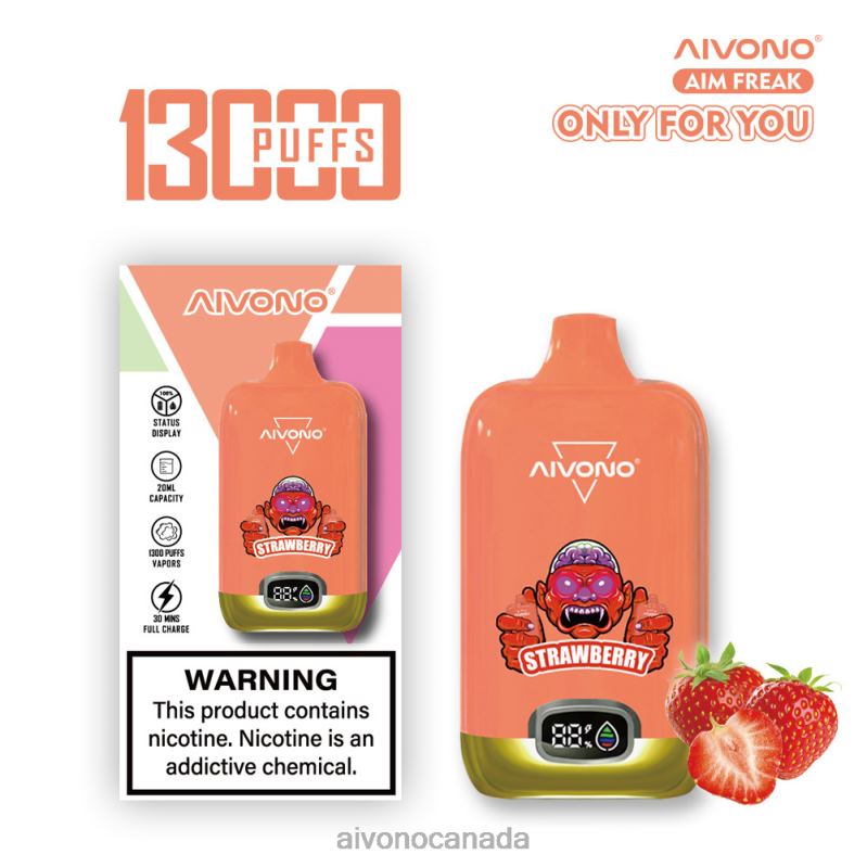 Aivono AIM FREAK 13000 Strawberry RBX2X243 - Aivono Vape Canada