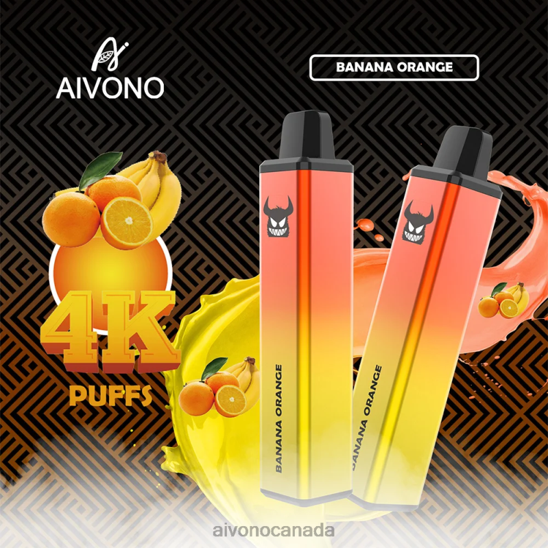 Aivono AIM FREAK 4000 Banana Orange RBX2X258 - Aivono Vape Review