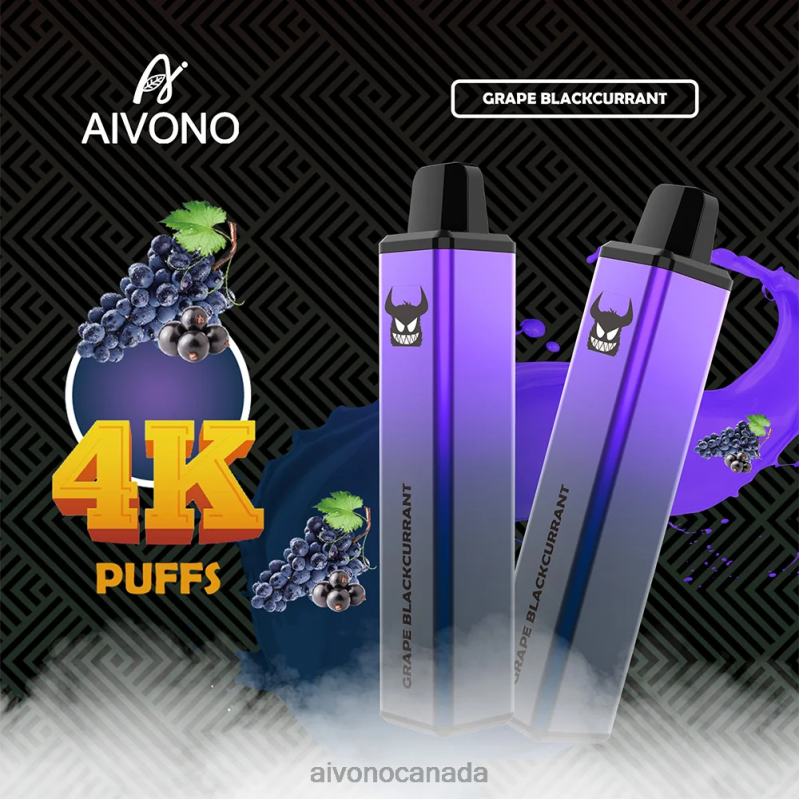 Aivono AIM FREAK 4000 Grape Blackcurrant RBX2X259 - Aivono Vape Canada