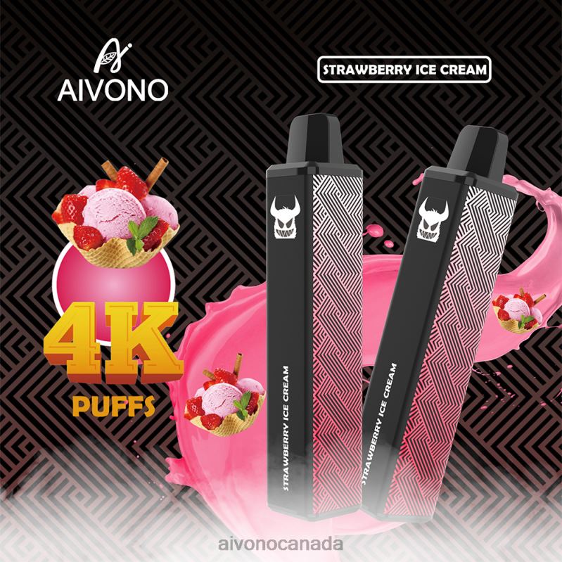 Aivono AIM FREAK 4000 Strawberry Ice Cream RBX2X263 - Aivono Vape Canada