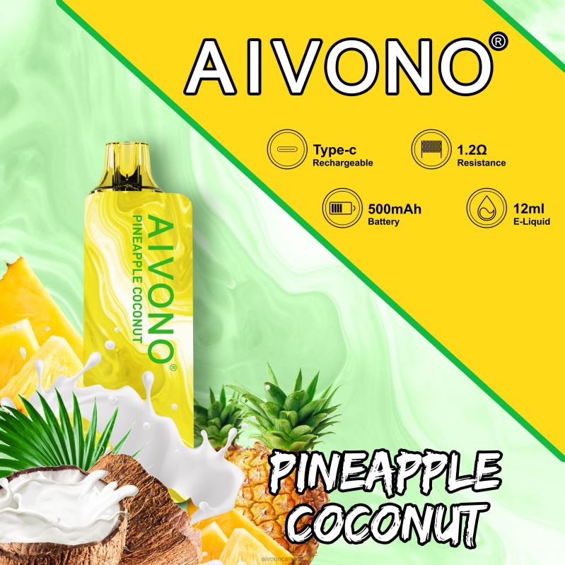 Aivono AIM GUN 7000 Pineapple Coconut RBX2X106 - Aivono Vape Review