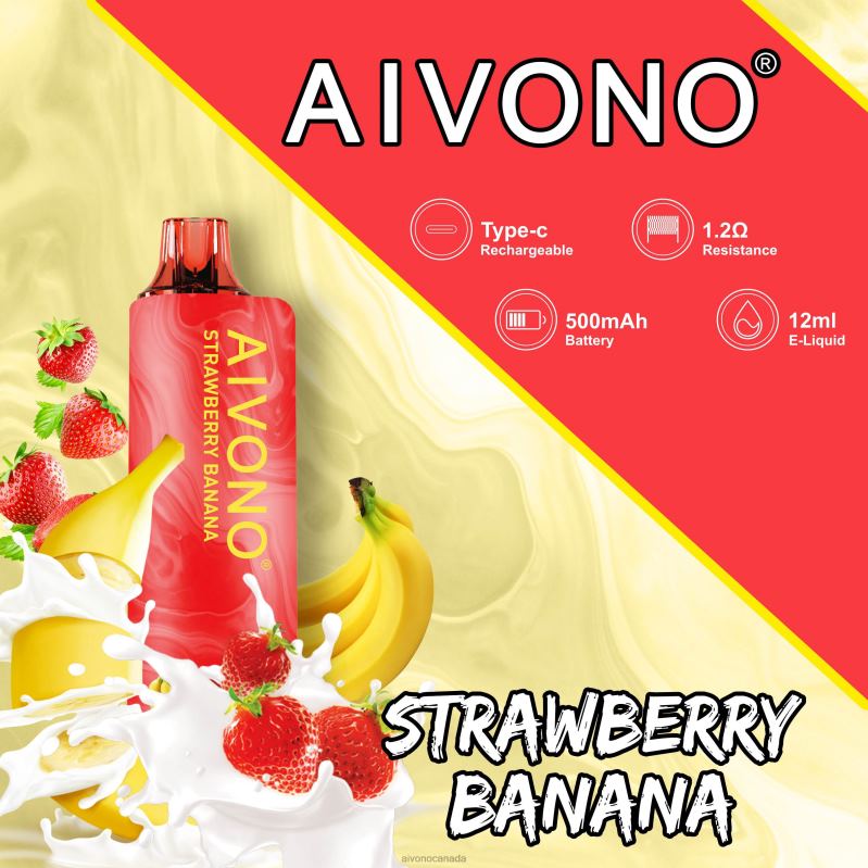 Aivono AIM GUN 7000 Strawberry Banana RBX2X107 - Aivono Vape Canada