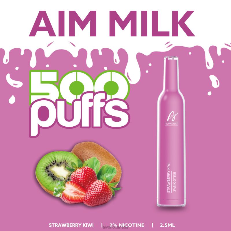 Aivono AIM MILK 500 Strawberry Kiwi RBX2X271 - Aivono Vape Canada