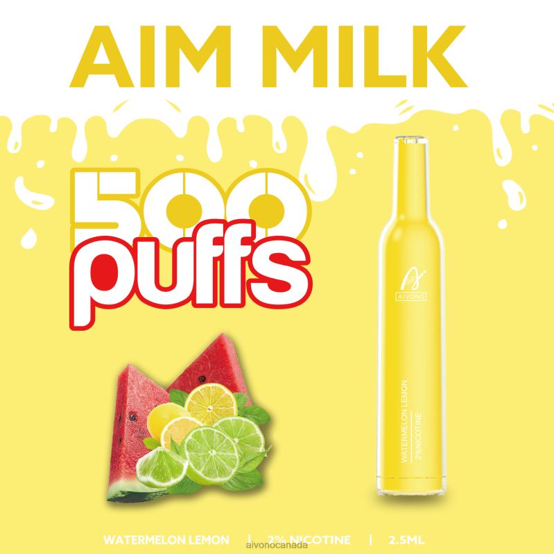 Aivono AIM MILK 500 Watermelon Lemon RBX2X270 - Aivono Vape Review