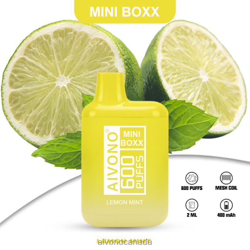 Aivono AIM MINI BOXX 600 Lemon Mint RBX2X233 - Aivono Vape