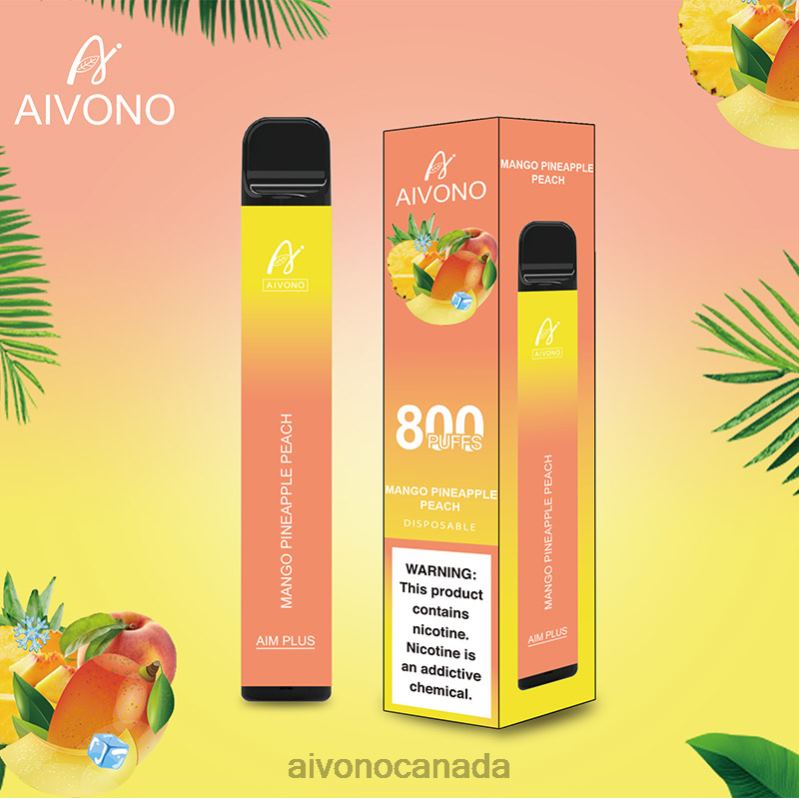 Aivono AIM PLUS 800 Mango Pineapple Peach RBX2X186 - Aivono Vape Review