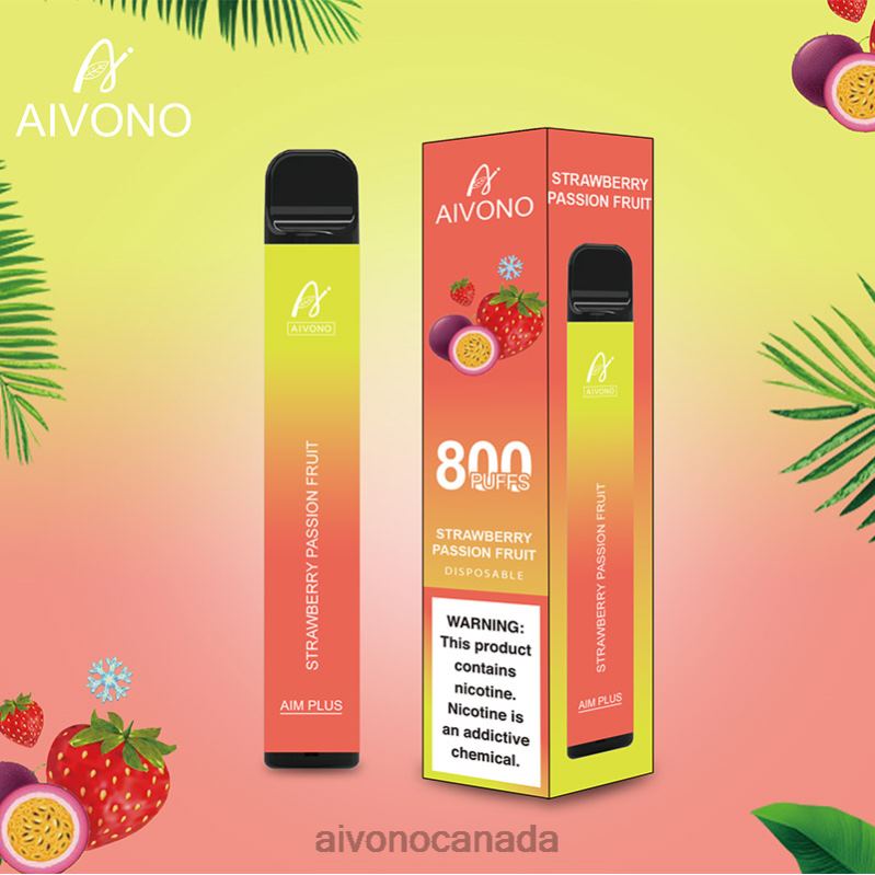 Aivono AIM PLUS 800 Strawberry Passion Fruit RBX2X195 - Aivono Vape Canada