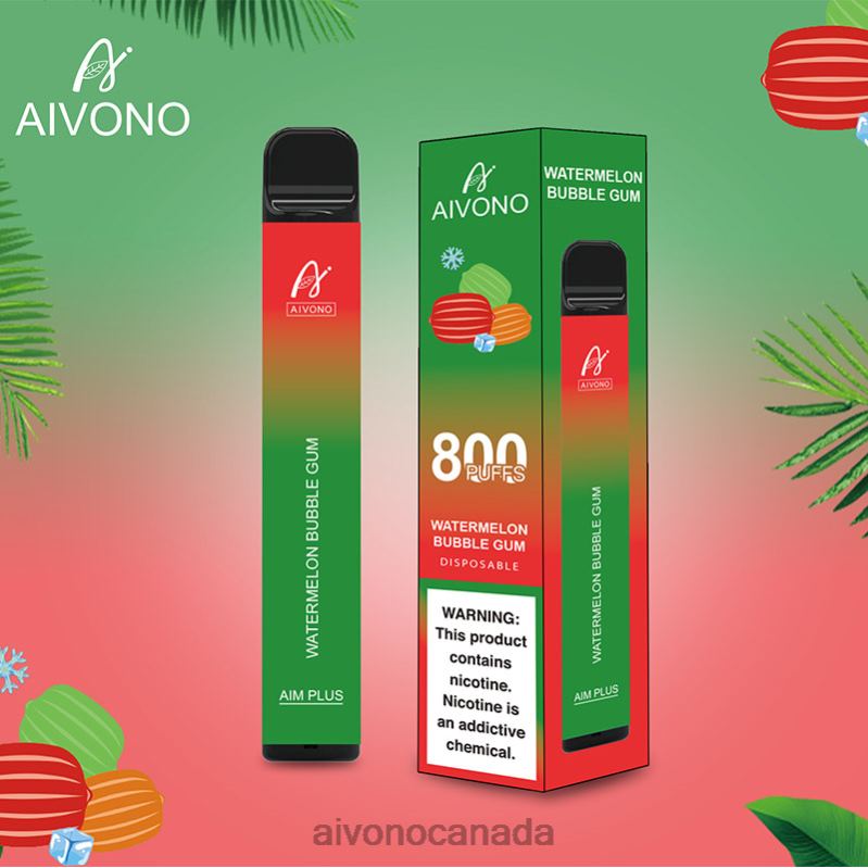 Aivono AIM PLUS 800 Watermelon Bubble Gum RBX2X198 - Aivono Vape Review