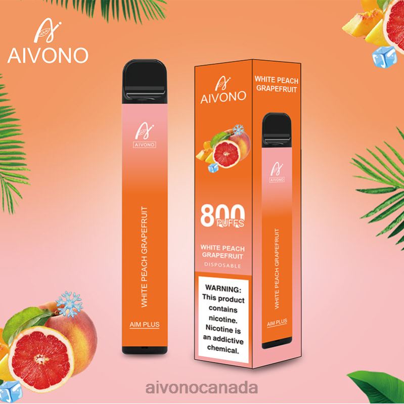 Aivono AIM PLUS 800 White Peach Grapefruit RBX2X199 - Aivono Vape Canada