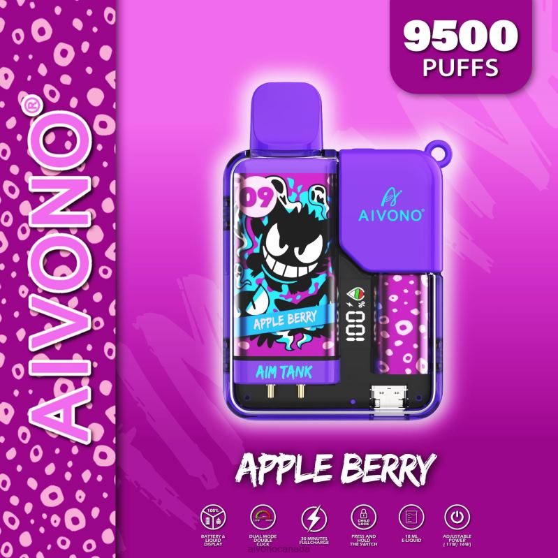 Aivono AIM TANK 9500 Apple Berry RBX2X43 - Aivono Vape Canada