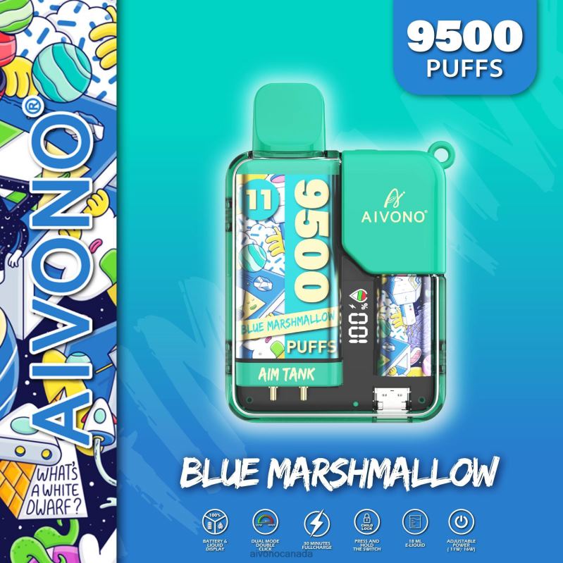 Aivono AIM TANK 9500 Blue Marshallow RBX2X42 - Aivono Vape Review