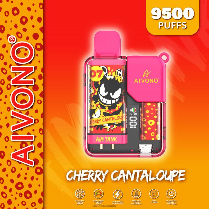 Aivono AIM TANK 9500 Cherry Cantaloupe RBX2X45 - Aivono Vape
