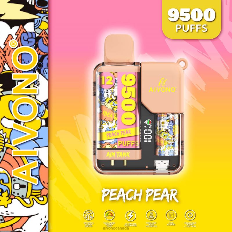 Aivono AIM TANK 9500 Peach Pear RBX2X41 - Aivono Vape