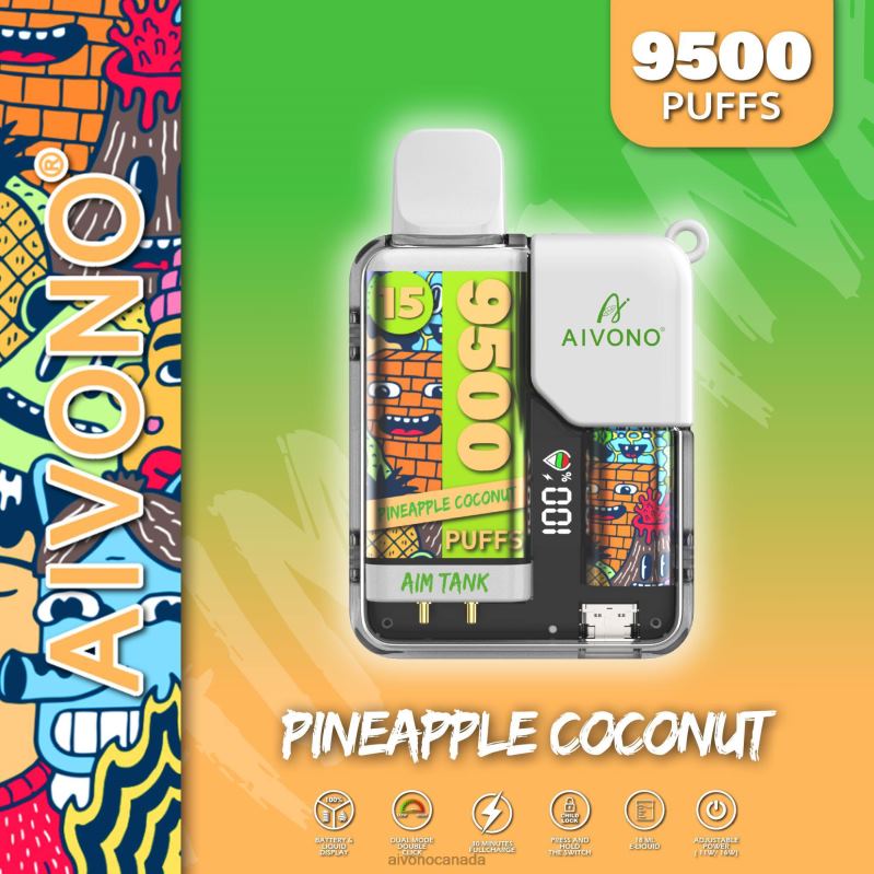Aivono AIM TANK 9500 Pineapple Coconut RBX2X40 - Aivono Canada