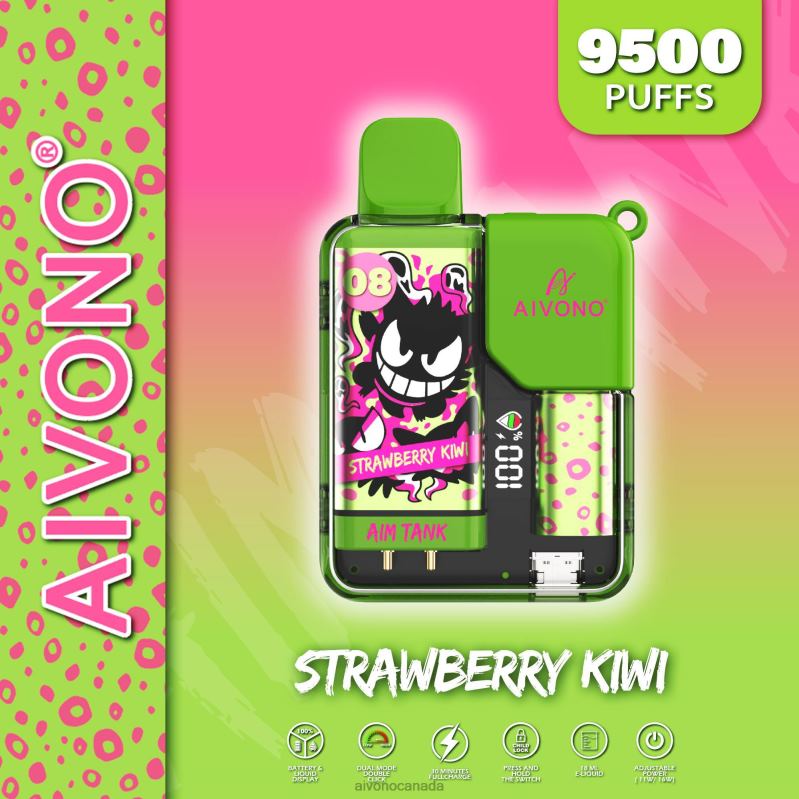 Aivono AIM TANK 9500 Strawberry Kiwi RBX2X47 - Aivono Vape Canada