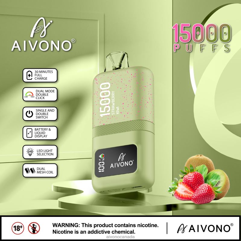 Aivono AIM magic 15000 Strawberry Kiwi RBX2X63 - Aivono Vape Canada