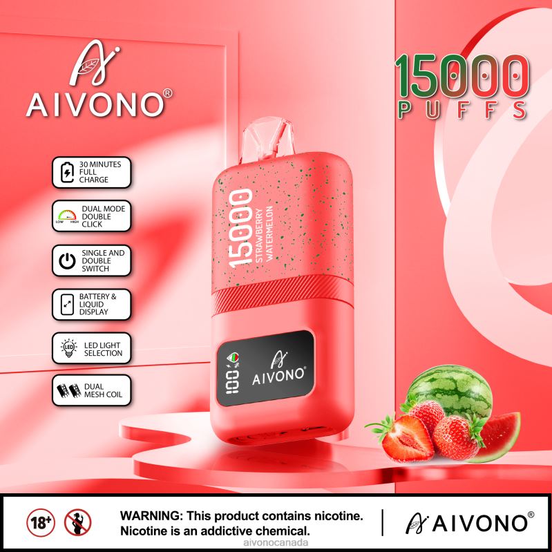 Aivono AIM magic 15000 Strawberry Watermelon RBX2X58 - Aivono Vape Review