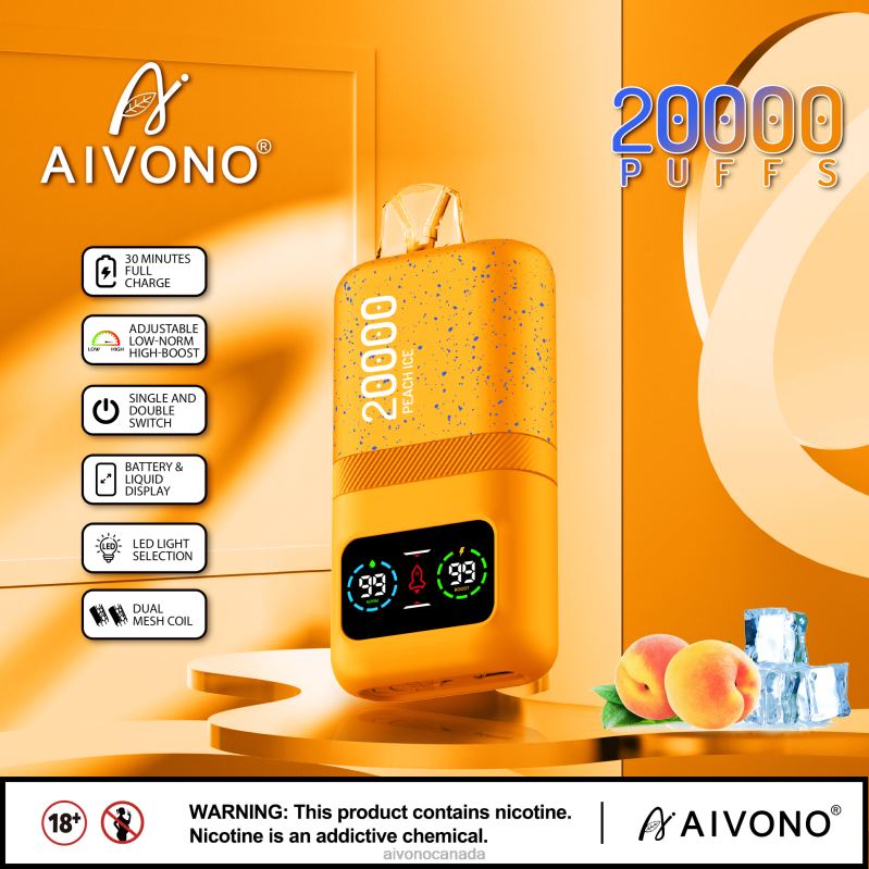 Aivono AIM magic 20000 Peach Ice RBX2X85 - Aivono Vape