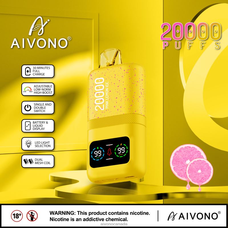 Aivono AIM magic 20000 Pink Lemon Ice RBX2X83 - Aivono Vape Canada
