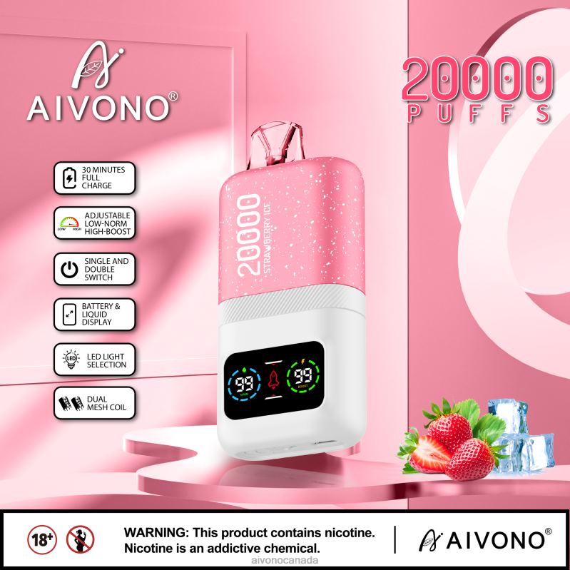 Aivono AIM magic 20000 Strawberry Ice RBX2X74 - Aivono Vape Review