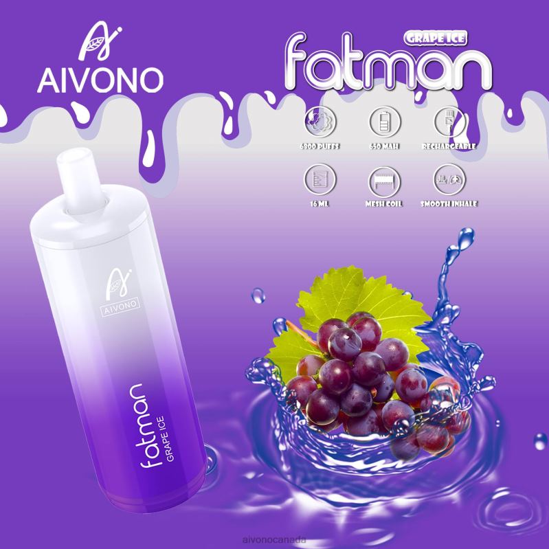 Aivono FATMAN 6800 Grape Ice RBX2X24 - Aivono Canada