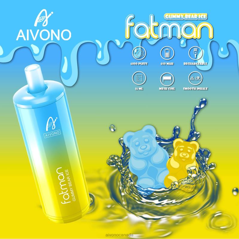 Aivono FATMAN 6800 Gummy Bear Ice RBX2X32 - Aivono Canada