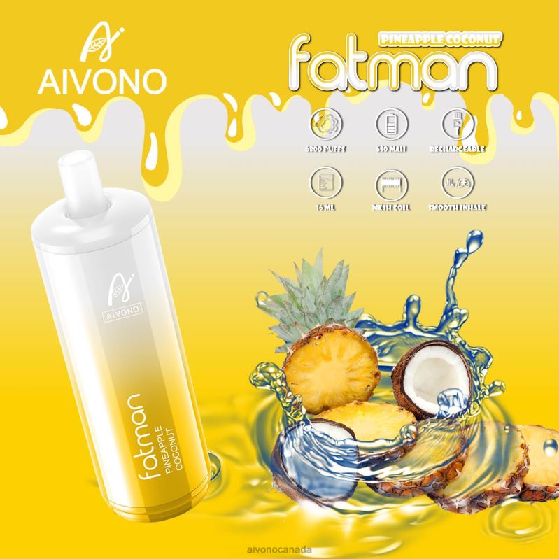 Aivono FATMAN 6800 Pineapple Coconut RBX2X29 - Aivono Vape