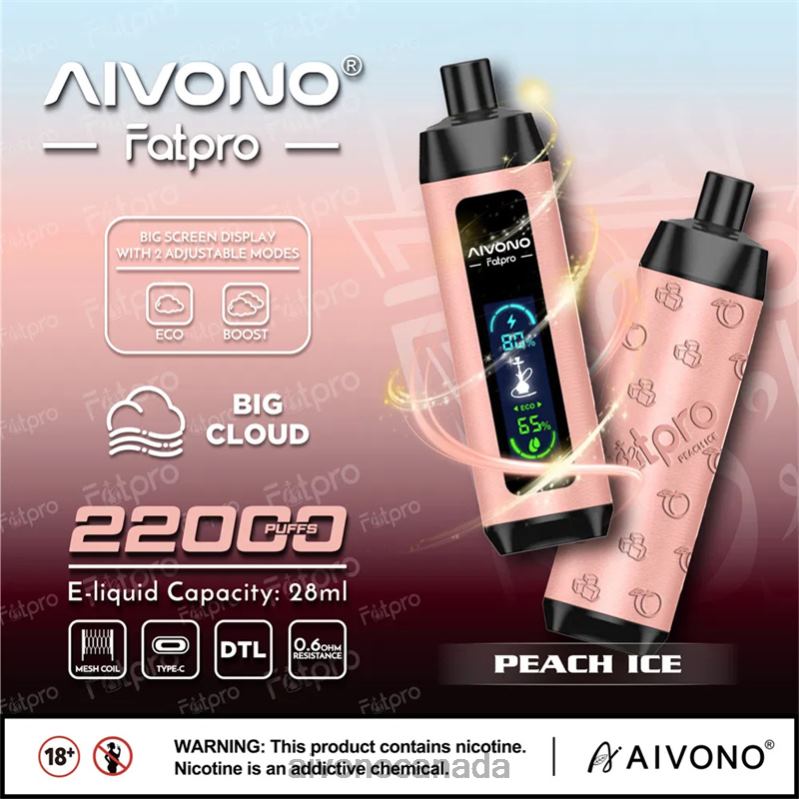 Aivono Fatpro 22000 Peach Ice RBX2X5 - Aivono Vape