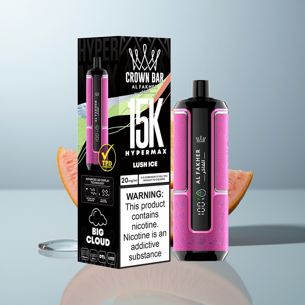 Wholesale Canada Al Fakher Crown Bar 15000 Hypermax 22ml Lush Ice