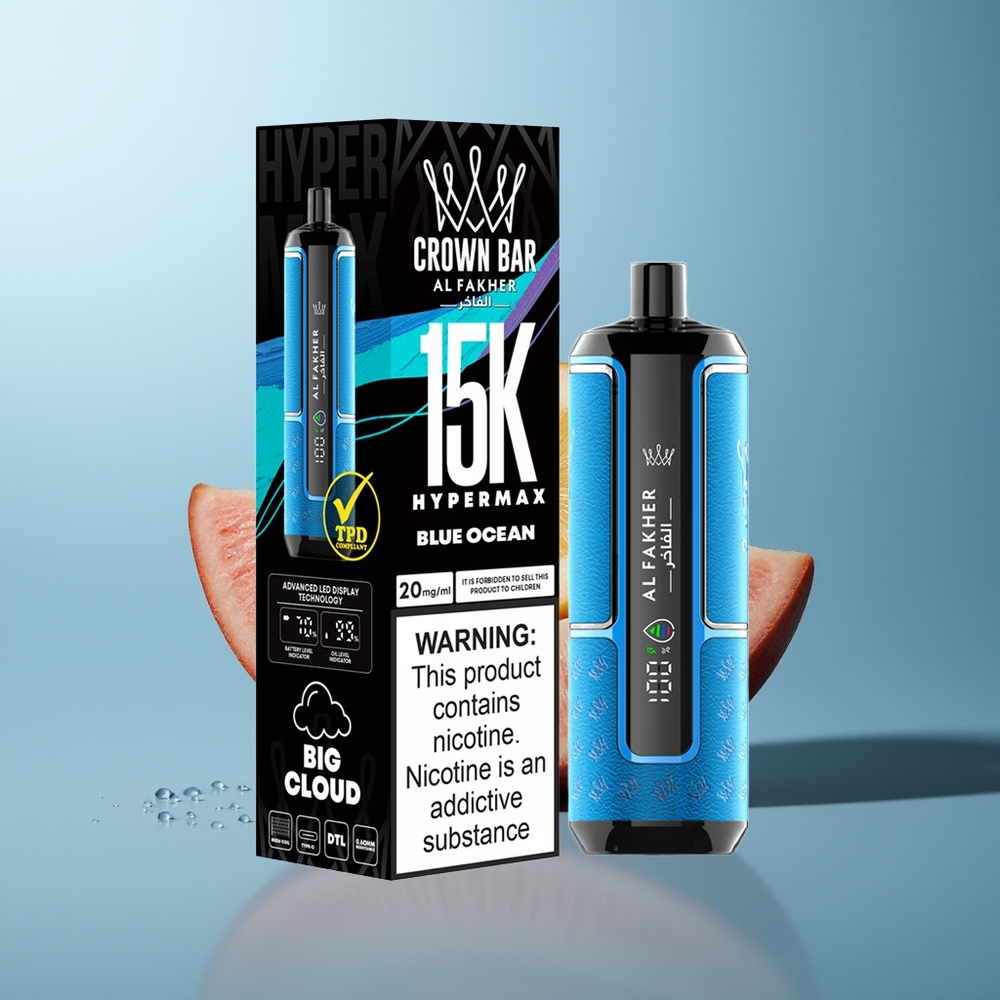 Wholesale Canada Al Fakher Crown Bar 15K 22ml 600mAh Blue Ocean