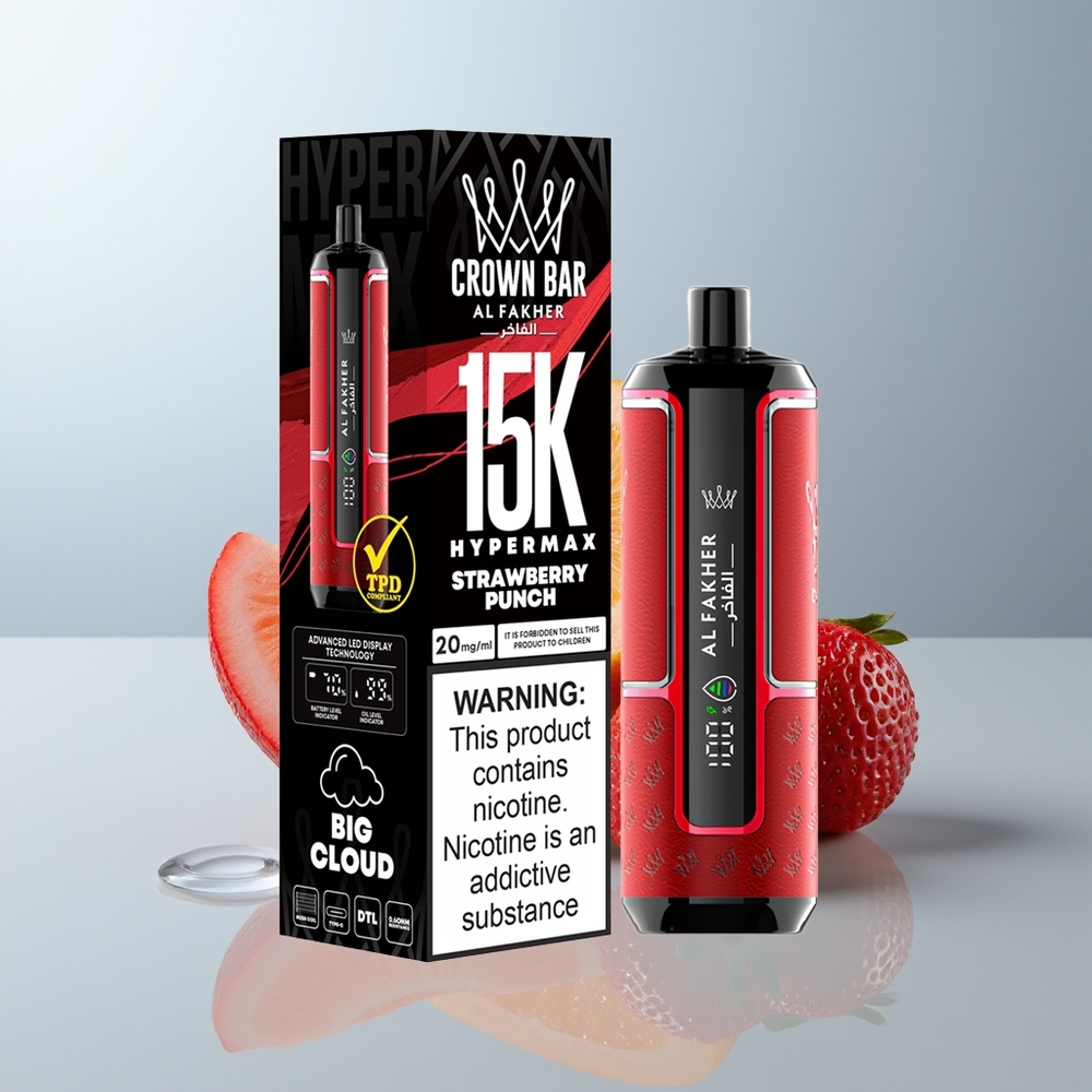 Wholesale Canada Al Fakher Crown Bar 15K 22ml 6mg Strawberry Punch