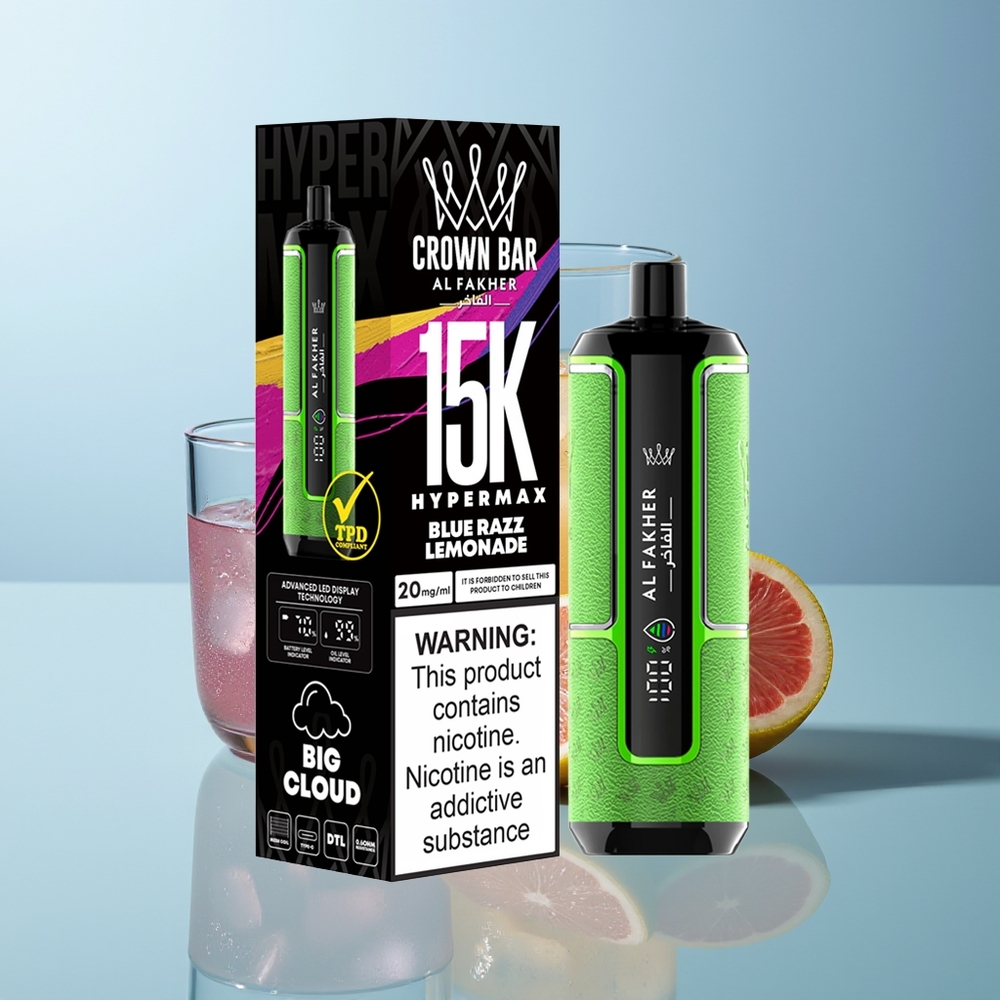 Wholesale Canada Al Fakher Crown Bar 15K 22ml Blue Razz Lemonade