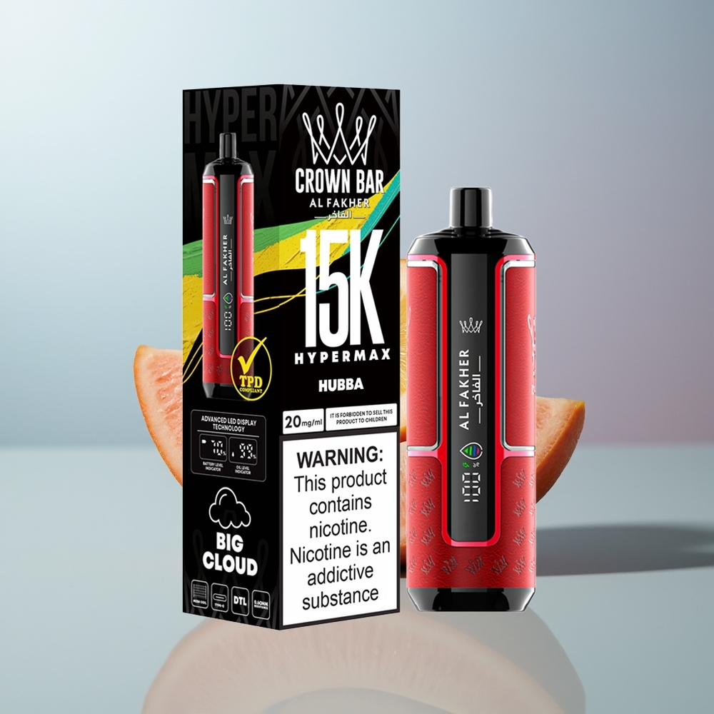 Wholesale Canada Al Fakher Crown Bar 15K 22ml Compact Disposable Vape Kit Hubba
