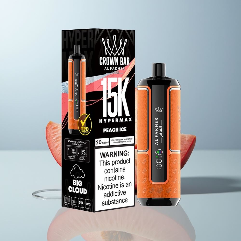 Wholesale Canada Al Fakher Crown Bar 15K 22ml Compact Peach Ice