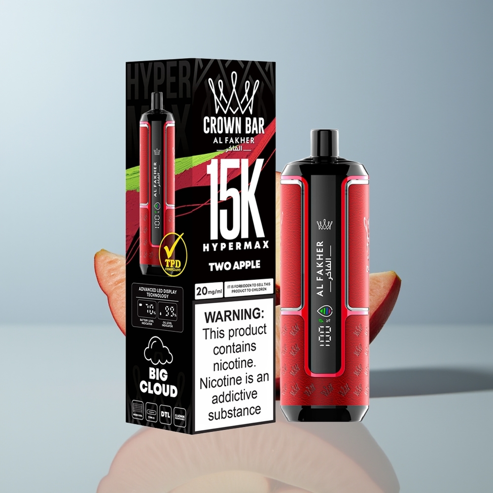 Wholesale Canada Al Fakher Crown Bar 15K Puffs 600mAh Two Apple