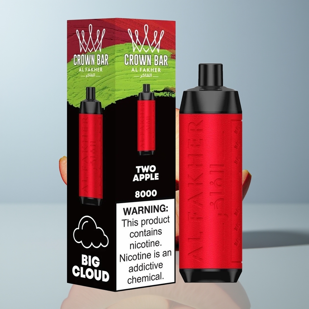 Wholesale Canada Al Fakher Crown Bar 8000 Puffs 18ml Two Apple